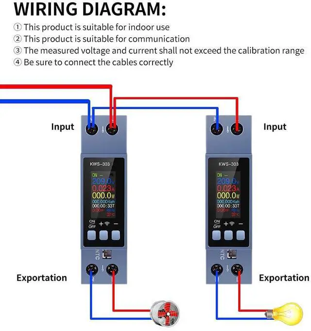 Alt view image 3 of 5 - Two-Phase Energy Meter Electricity Usage Monitor AC 85~290V 40A Voltmeter Ammeter Watt Kwh Frequency Power Meter Color-Screen 8-in-1 Multifunction AC Voltage,Current,and Power Meter