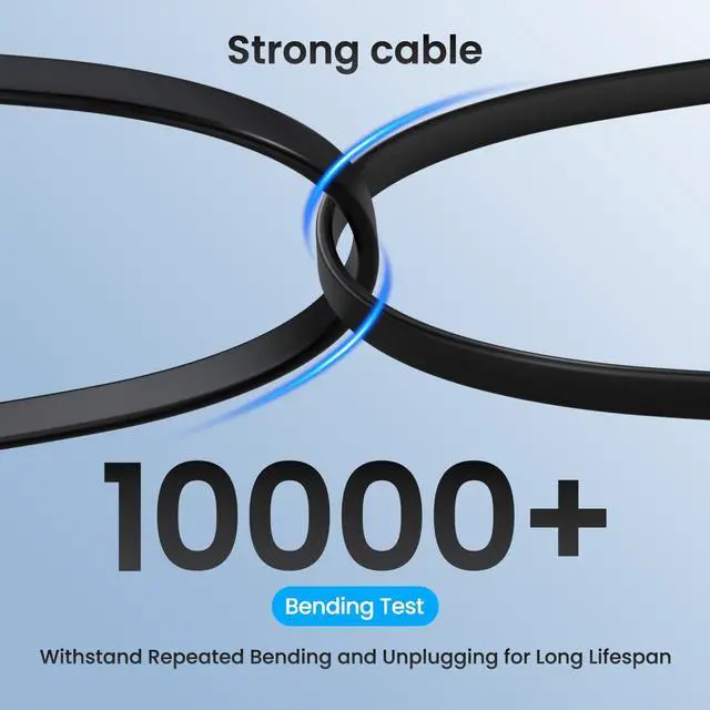 Alt view image 5 of 7 - 16.4FT/5M Extra Long Flat USB A to USBC Cable with Fixing Nails and Ties Data Transfer Charging Power Extension Cord for Home Security Cameras, Phones, Tablets, Gaming Controller, etc