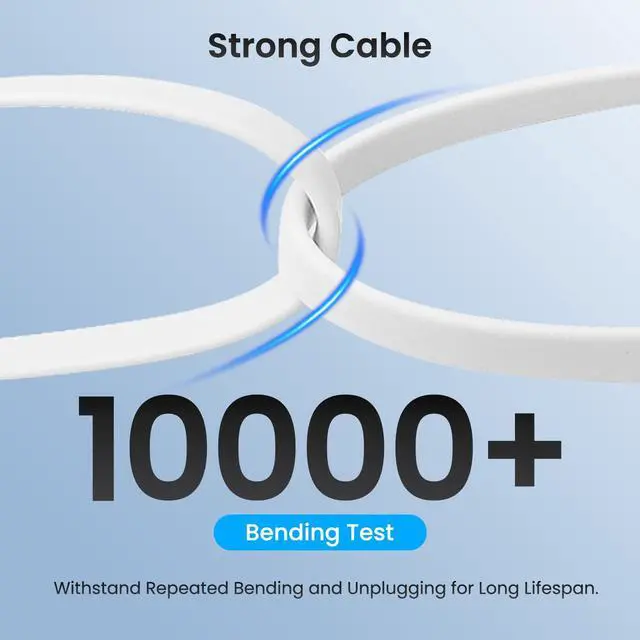 Alt view image 5 of 7 - 16.4FT/5M Flat USB C Cable, Extra Long USB A to USBC Charging Power Extension Cord for Home Security Cameras, Phones, Tablets, Gaming Controller and More USB C Devices, Support Data Transfer-White