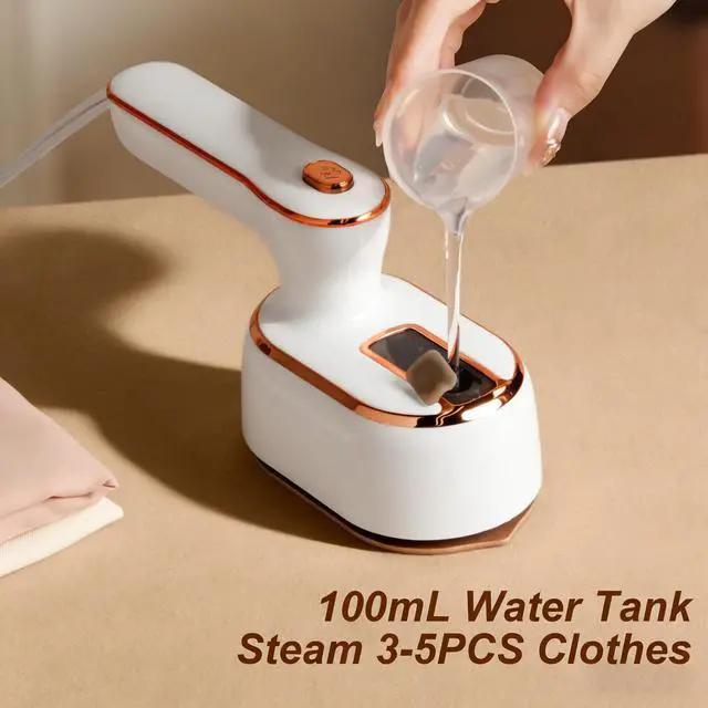 Alt view image 5 of 7 - Travel Steamer for Clothes -1000W Small Steam Irons Foldable for Wrinkle Removal, Compact Portable Mini Steamer for Clothes Travel College Dorm Office Home Garment Steamer for Clothes 120V, White