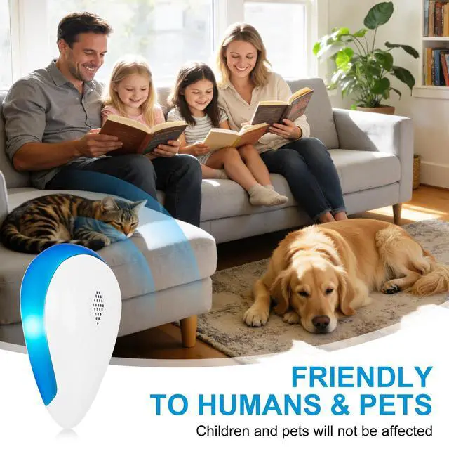 Alt view image 7 of 7 - Upgraded Ultrasonic Mice & Spider Repellent Indoor, Pest Control Plug in, Rodent Roach Mosquito Insect Bug Repellent for Indoor Use, Safe for Pets & Humans(6 Pack)