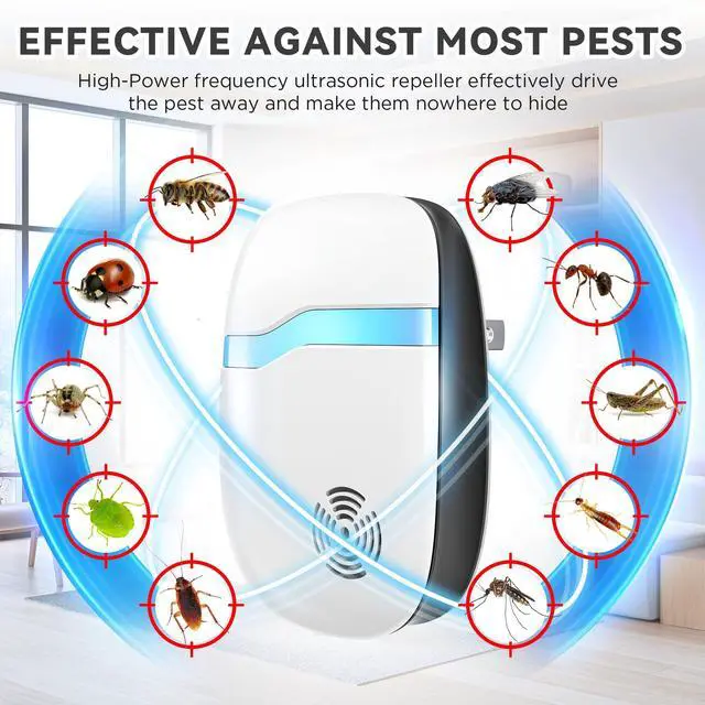 Alt view image 2 of 7 - (2026 Upgraded) Ultrasonic Insect & Pest Indoor Repeller - Stronger Driving Force, Repellent for Mouse, Rats, Roaches, Bugs, Ants, Spiders, Silent Home Plug-in Control Device (6 Pack)