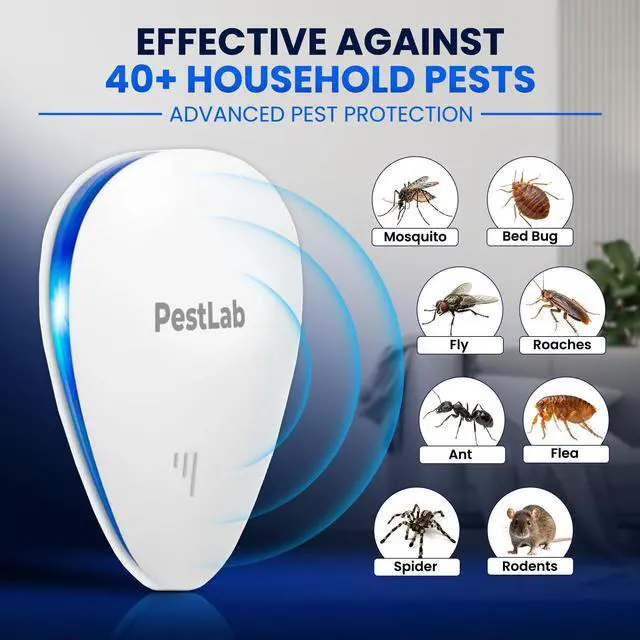 Alt view image 2 of 5 - Ultrasonic Pest Repeller Indoor Plug In Bug Repellent for Mice, Rodents, Rats, Roaches, Ants, Spiders, Mosquitoes & Bed Bugs Electronic Pest Control Device with 300 Sq Ft Coverage 3 Pack