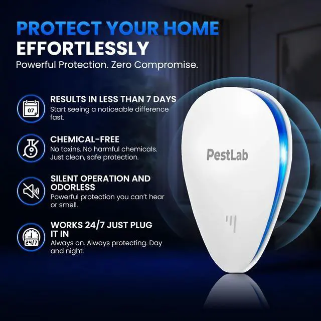 Alt view image 3 of 5 - Ultrasonic Pest Repeller Indoor Plug In Bug Repellent for Mice, Rodents, Rats, Roaches, Ants, Spiders, Mosquitoes & Bed Bugs Electronic Pest Control Device with 300 Sq Ft Coverage 3 Pack
