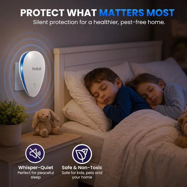 Alt view image 5 of 5 - Ultrasonic Pest Repeller Indoor Plug In Bug Repellent for Mice, Rodents, Rats, Roaches, Ants, Spiders, Mosquitoes & Bed Bugs Electronic Pest Control Device with 300 Sq Ft Coverage 3 Pack