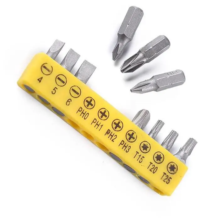 Alt view image 7 of 7 - 90 Degree Drill Adapter, 1/4 Inch Right Angle Corner Device Screwdriver Socket Adapter Kit Drill Attachment with 10 Bit Sets and Holder for Drilling or Driving in Tight Spaces(COLOR:Black Red)
