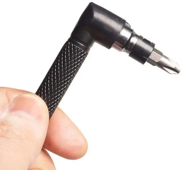 Alt view image 2 of 7 - L Shaped Socket Wrench 90 Degree Right Angle Double Head 1/4 Inch Hex Screwdriver Adapter for Tight Spaces