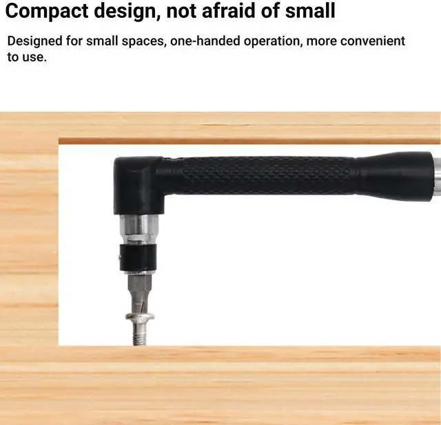 Alt view image 5 of 7 - L Shaped Socket Wrench 90 Degree Right Angle Double Head 1/4 Inch Hex Screwdriver Adapter for Tight Spaces