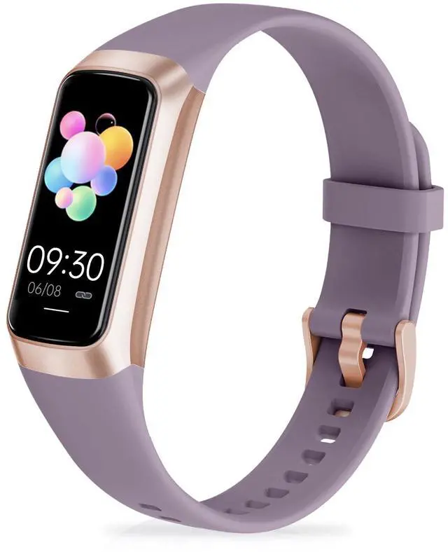 Main image of Fitness Tracker with 24/7 Heart Rate,Blood Oxygen Blood Pressure Sleep Monitor, Activity Trackers 5 ATM Waterproof,Step Calorie Counter Pedometer Health Smart Watch for Women Men Dusty Purple