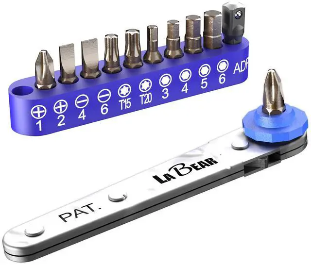 Main image of Ultra Low Profile Mini Ratchet Wrench Set with 12-Piece Drive, Chrome Vanadium Steel