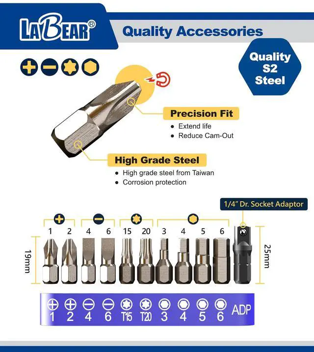 Alt view image 2 of 7 - Ultra Low Profile Mini Ratchet Wrench Set with 12-Piece Drive, Chrome Vanadium Steel