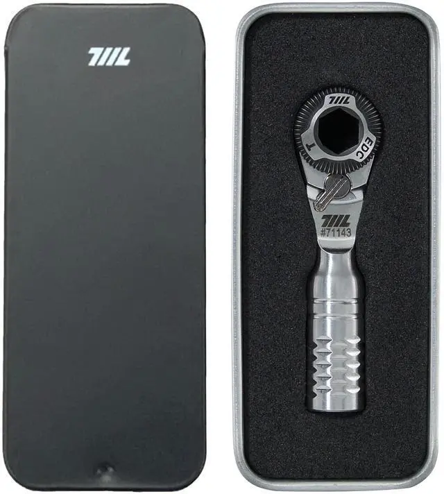 Main image of Mini Ratchet Wrench TG - One of the World's Smallest 1/4" EDC Ratchet Wrench For Tight Spaces - Stainless Steel - For Double-ended Bits