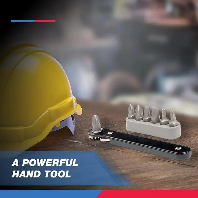 Alt view image 5 of 7 - 03044A 1/4-Inch Drive Mini Ratchet Screwdriver Set, 8 Pc, Cr-V Steel, Tight Reach, 90 Degree Screwdriver, Low Profile, Close Quarter, Right Angle Offset, Short Phillips, Slotted, Torx Star