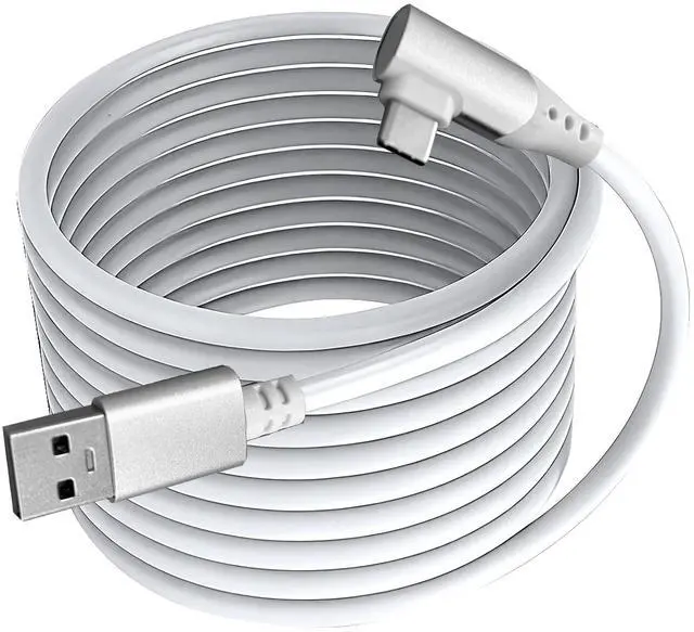 Main image of VR Link Cable 16FT USB 3.0 Type-C to Type-A High Speed Data Transfer Cable for Meta Quest 3S/Quest 3/Oculus Quest 2/Pico 4 Accessories and PC/SteamVR (Silver)