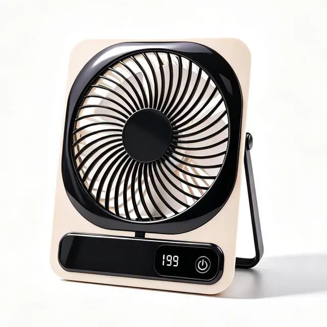 Main image of Portable Desk Fan Battery Operated, Quiet USB Rechargeable Mini Personal Fan with 10H Battery 5 Speeds 180° Foldable Design Small Table for Office Home Bedroom Travel Camping