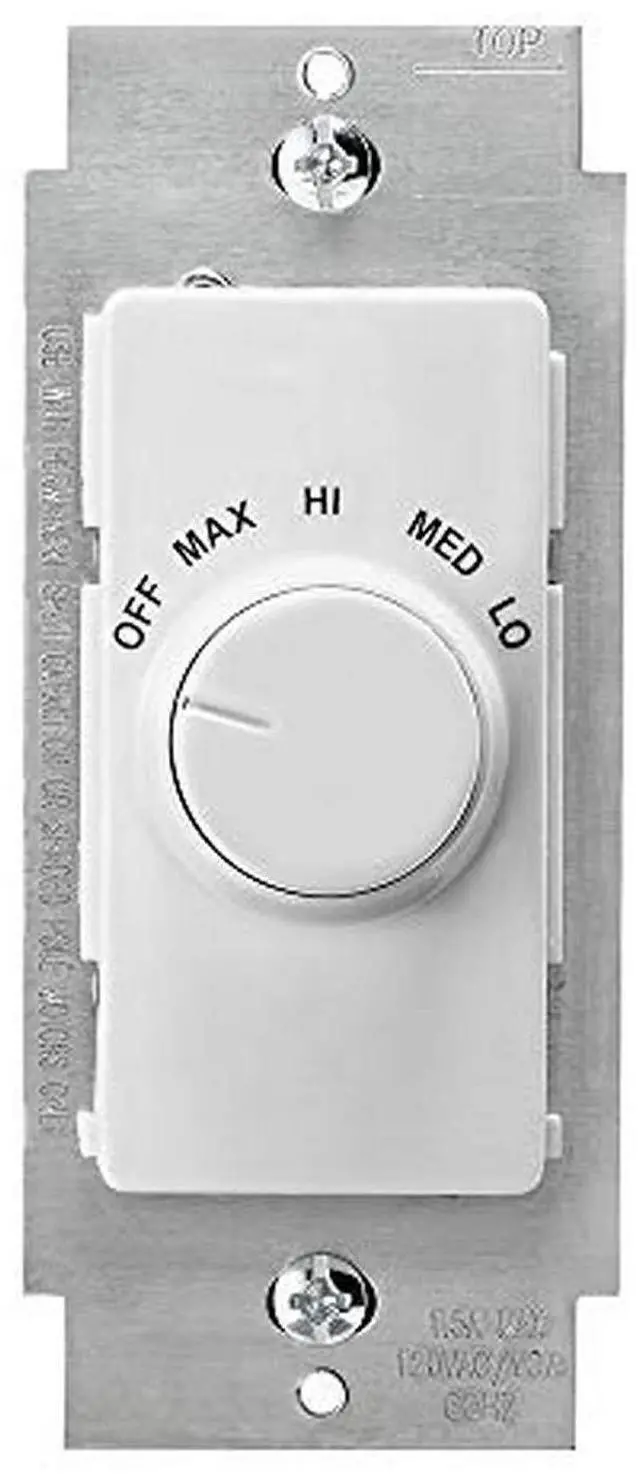 Main image of Decora Illumatech Quiet Fan Speed Control, 120 Vac, 60 Hz, 1.5 A, RTF01-10W, White
