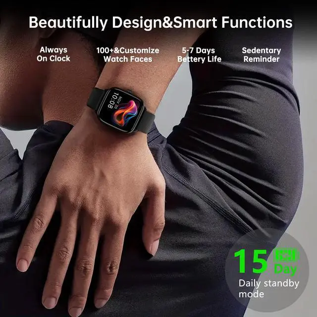 Alt view image 6 of 6 - Fitness Tracker Answer/Make Calls, Smart Watch with Blood Pressure, Blood Oxygen, 24/7 Heart Rate Monitor, 120+ Sport Mode Activity Tracker, Waterproof Sleep Tracker for Women Men