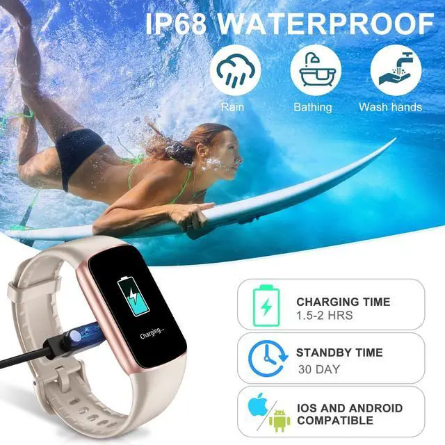 Alt view image 6 of 6 - Fitness Tracker, Activity Tracker with 24/7 Heart Rate Blood Oxygen Sleep Monitor, 123 Sports Modes Fitness Watch, 1.47''AMOLED Touch Color Screen Smart Watches, Step Counter Pedometer for Women Men