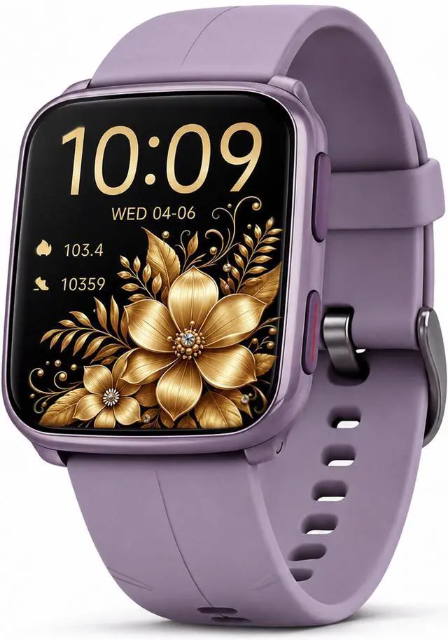 Main image of Fitness Tracker with 24/7 Heart Rate & Blood Pressure Monitor, Blood Oxygen & Sleep Tracker, Smart Watch with Step Calorie Counter, IP68 Waterproof Activity Tracker for Women Men Android iOS