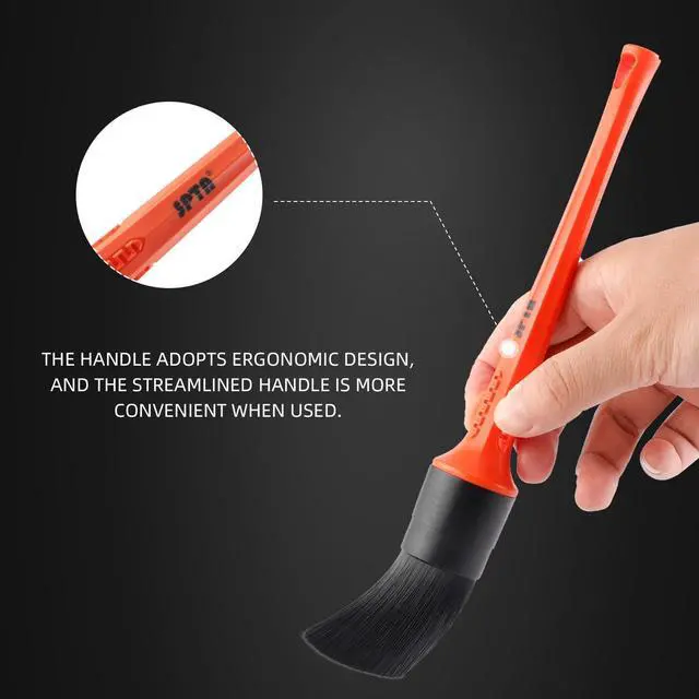 Alt view image 4 of 7 - 8Pcs Wheel & Tire Brush Car Detailing kit, Easy Reach Wheel and Rim Brush, 5pcs Detailing Brushes, Short Handle Cleaning Brush, 1pc Microfiber Cleaning Cloth, Great to Clean Dirty Tires