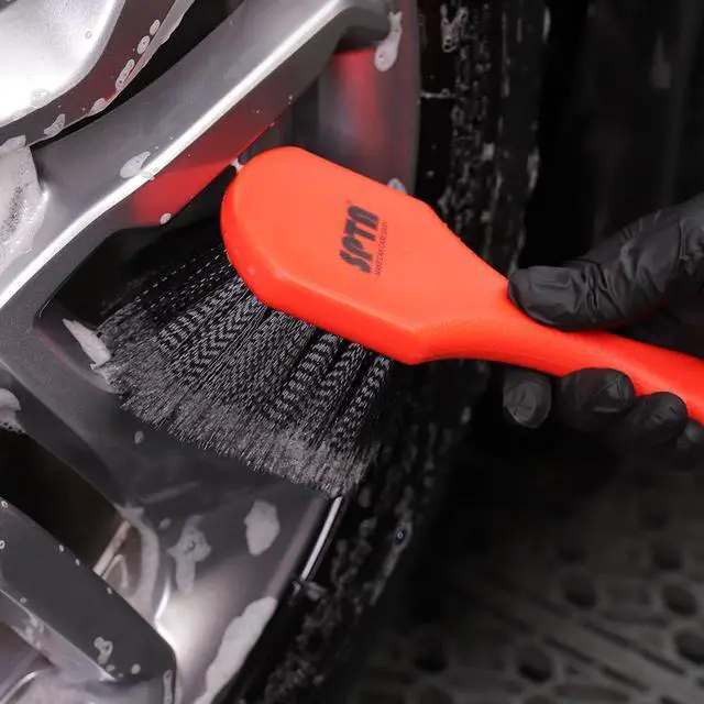 Alt view image 7 of 7 - 8Pcs Wheel & Tire Brush Car Detailing kit, Easy Reach Wheel and Rim Brush, 5pcs Detailing Brushes, Short Handle Cleaning Brush, 1pc Microfiber Cleaning Cloth, Great to Clean Dirty Tires