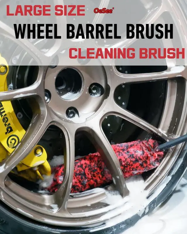 Alt view image 2 of 6 - Professional 4 Pack Long Handle Wheel Brush Kit for Cleaning Wheel and Tire- 2X Soft Wheel Cleaning Brush, Detailing Brush and Stiff Tire Brush, Bendable& Durable Wheel Rim Cleaner Brush Set