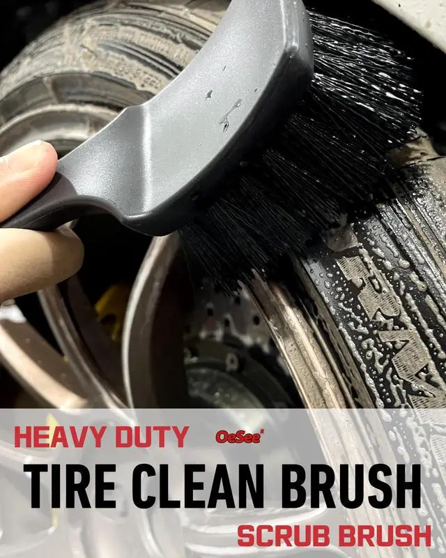 Alt view image 4 of 6 - Professional 4 Pack Long Handle Wheel Brush Kit for Cleaning Wheel and Tire- 2X Soft Wheel Cleaning Brush, Detailing Brush and Stiff Tire Brush, Bendable& Durable Wheel Rim Cleaner Brush Set