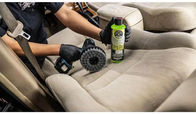 Alt view image 5 of 6 - ACC506 Light Duty Spinner Multi-Surface Drill Brush Attachment (Fits Any Standard Drill - Power Scrubber Removes Stains & Gently Cleans Upholstery, Fabric and Carpet), Gray