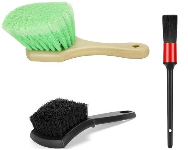Main image of Wheel Rim & Tire Brush Set, Soft & Stiff Bristle Wash Cleaning Supplies Kit for Car Body Exterior Surface, Carpet, Truck,SUV,RV,Motorcycle