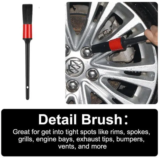 Alt view image 7 of 7 - Wheel Rim & Tire Brush Set, Soft & Stiff Bristle Wash Cleaning Supplies Kit for Car Body Exterior Surface, Carpet, Truck,SUV,RV,Motorcycle