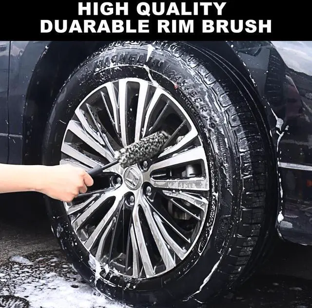Alt view image 6 of 6 - 3PCS Wheel Brush Kit for Cleaning Wheel and Tire, Wheel and Rim Brush, Car Detailing Brushes, Bendable & Durable Car Wheel Rim Cleaner Brush Set,Car Detailing Cleaning Brush Supplies Kit
