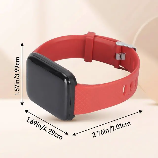 Alt view image 6 of 7 - 1.44in HD Screen Fitness Smart Bracelet, Activity Fitness Watch Support Multiple Exercise Modes, Sleep Monitoring, Calorie Recording Pedometer. (Red)