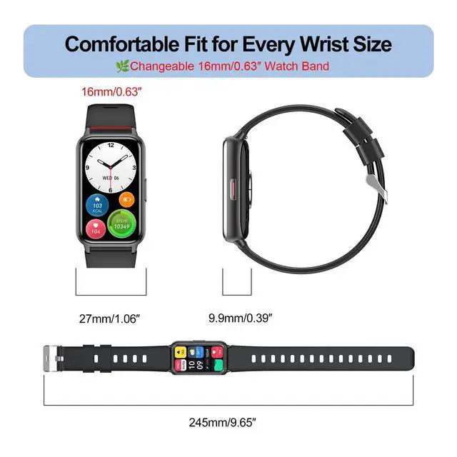 Alt view image 7 of 7 - Fitness Tracker (Answer/Make Calls), Smart Watch for Women Men, with 1.47 AMOLED Always-On Display, 24/7 Heart Rate, Sleep Tracking, 110+ Sport Modes, Waterproof, Compatible for Android Phone