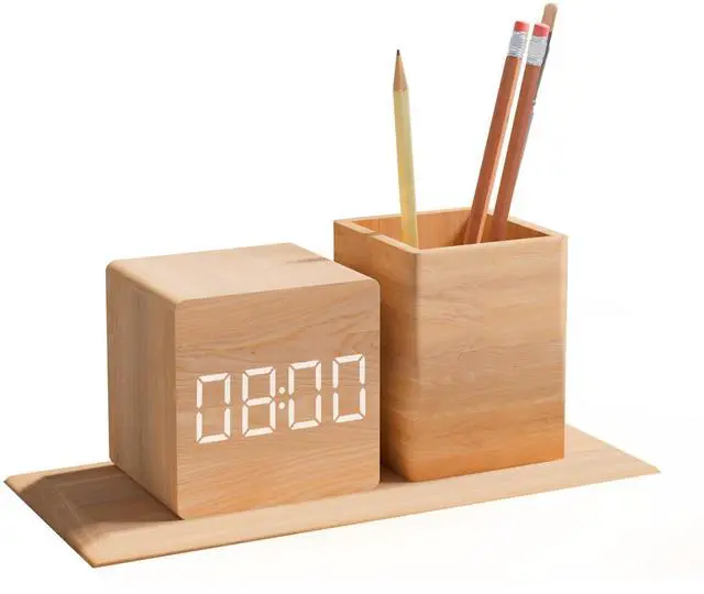 Alt view image 6 of 7 - Alarm Clock for Bedrooms, Silent Alarm Clock for Students, Smart LED Digital Alarm Clock, Three Alarm Settings, 3-Level Brightness, Silent Auto Off Screen
