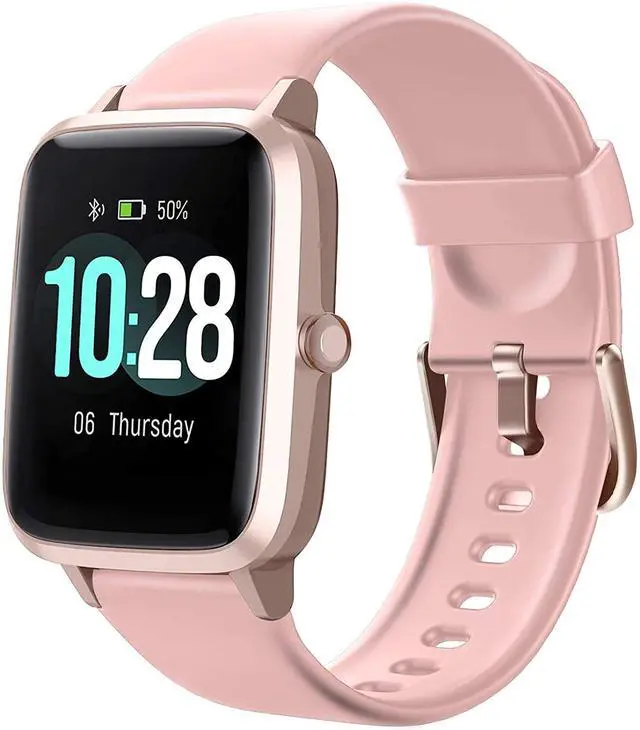 Main image of Smart Watch for iPhone/Android, Activity Fitness Tracker with IP68 Waterproof for Men Women, Smartwatch with 1.3" Full-Touch Color Screen, Step, Pedometer, Heart Rate Monitoring & Sleep Monitor, Pink