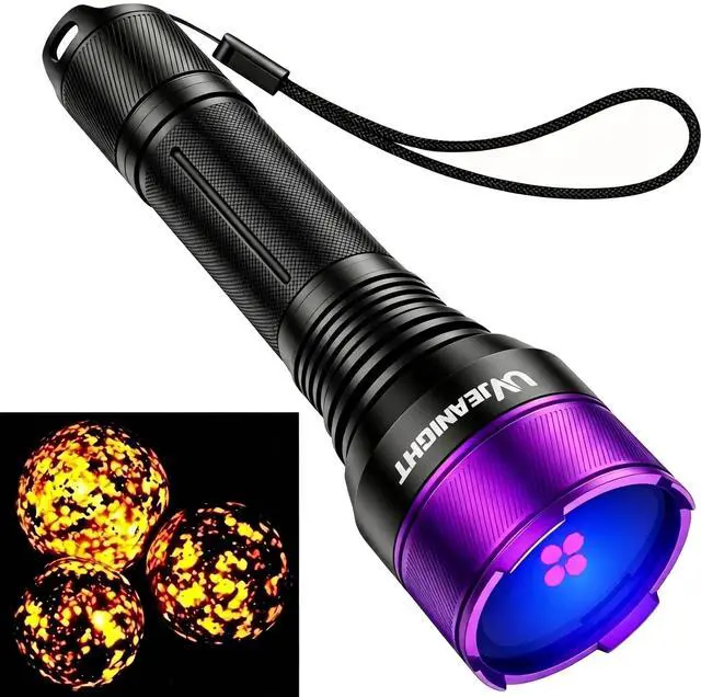 Main image of Blacklight Flashlight 365nm UV Black Light Ultra Violet Filtered LEDs for Yooperlite Hunting, Pet Urine Detection, Resins, Scorpions, Car Leaks