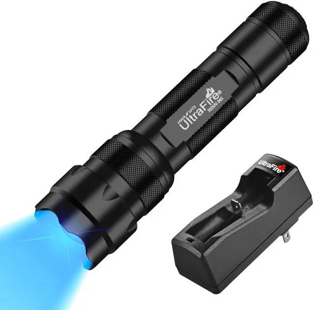 Main image of UV Flashlight 365nm Black Light Flashlight High Power 365 nm Blacklight Pet Urine Detector UV Light for Resin Curing Scorpion Yooperlite Rocks Minerals Uranium Glass