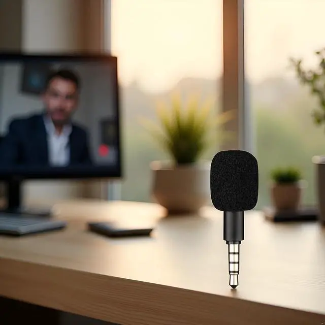 Alt view image 5 of 6 - Black 4 Pole Mini Portable Microphone Jack 3.5mm Aux 4 Pole/ 3 Pole Karaoke Mic for Recorder Mobile Phone Smart Phone Computer Laptop Multipurpose Condenser Microphones