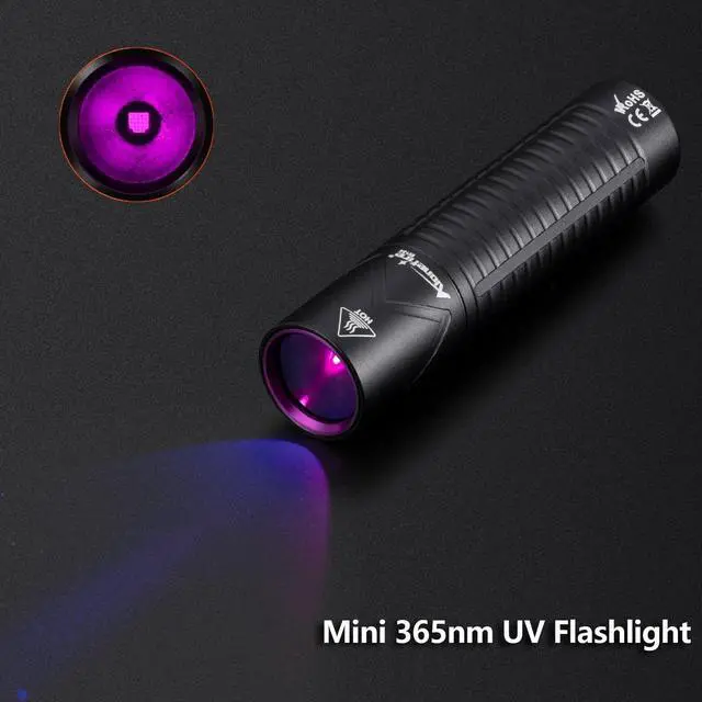 Alt view image 3 of 7 - SV134 365nm UV Blacklight USB-C Rechargeable Mini Flashlight Pet Urine Detector Money Verification Resin Curing