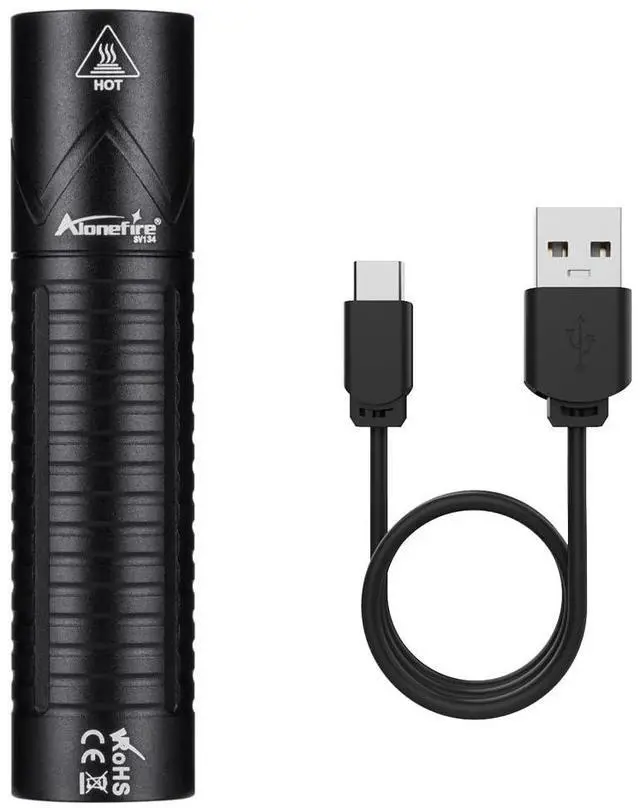Alt view image 7 of 7 - SV134 365nm UV Blacklight USB-C Rechargeable Mini Flashlight Pet Urine Detector Money Verification Resin Curing