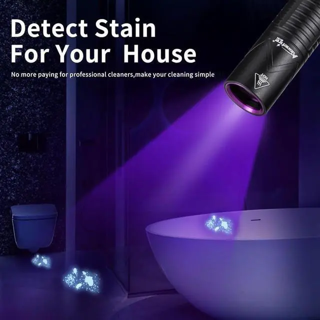 Alt view image 4 of 7 - SV134 365nm UV Blacklight USB-C Rechargeable Mini Flashlight Pet Urine Detector Money Verification Resin Curing