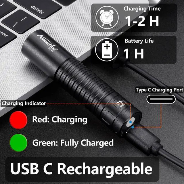 Alt view image 5 of 7 - SV114 Mini 365nm UV Flashlight USB C Rechargeable Black Light Woods Lamp Money Detector for Resin Curing, Pet Urine Detection, Scorpion, Fishing, Minerals, Rocks, Bed Bug, Leaks with Battery