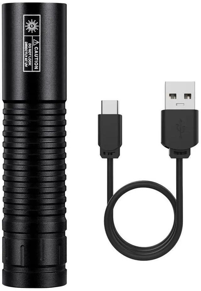 Alt view image 7 of 7 - SV114 Mini 365nm UV Flashlight USB C Rechargeable Black Light Woods Lamp Money Detector for Resin Curing, Pet Urine Detection, Scorpion, Fishing, Minerals, Rocks, Bed Bug, Leaks with Battery