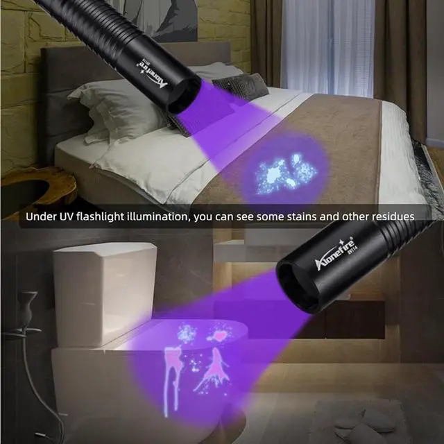 Alt view image 4 of 7 - SV114 Mini 365nm UV Flashlight USB C Rechargeable Black Light Woods Lamp Money Detector for Resin Curing, Pet Urine Detection, Scorpion, Fishing, Minerals, Rocks, Bed Bug, Leaks with Battery