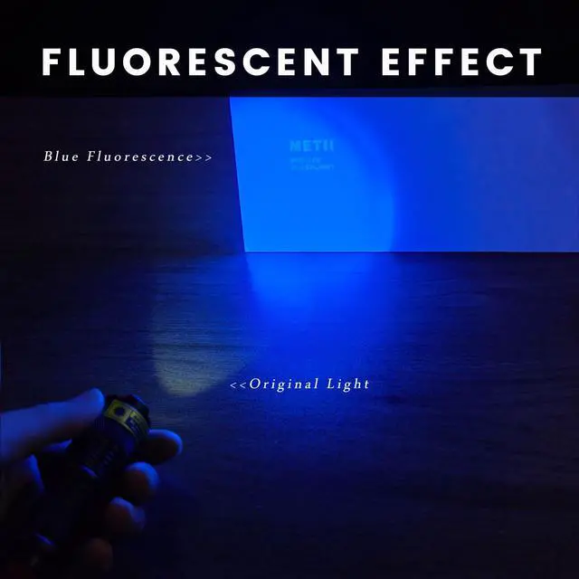 Alt view image 2 of 6 - Mini UV Flashlight 365nm - Lightweight, Portable, and Zoomable, Ideal for Detecting Anti-counterfeiting, Fluorescent Agents, and More - Batteries Not Included