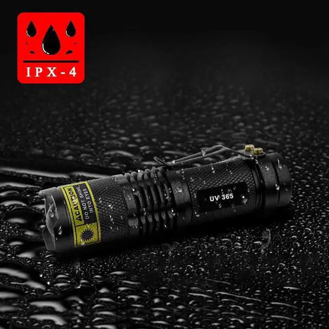 Alt view image 6 of 6 - Mini UV Flashlight 365nm - Lightweight, Portable, and Zoomable, Ideal for Detecting Anti-counterfeiting, Fluorescent Agents, and More - Batteries Not Included