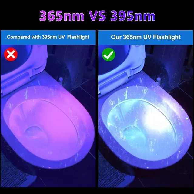 Alt view image 6 of 7 - 365nm Black Light UV Flashlight, High Power Blacklight Flashlights UV Light, 4-core Filtered Ultraviolet Flashlight for Pet Urine Stains Detection, Rock Hunting, Resin Curing, Scorpion