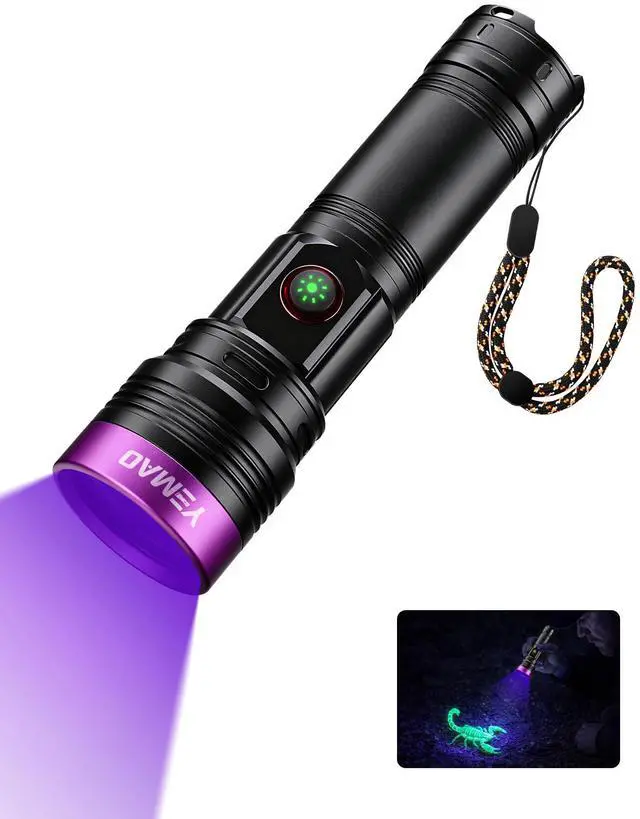 Main image of 20W 365nm UV Flashlight Rechargeable,5000mAh Black Light Flashlight,Powerful Ultraviolet Blacklight,UV Lamp for Pet Urine Detection,Scorpion,Resin Curing,Yooperlite,Blood Tracking,Hotel hygiene,ACLeak