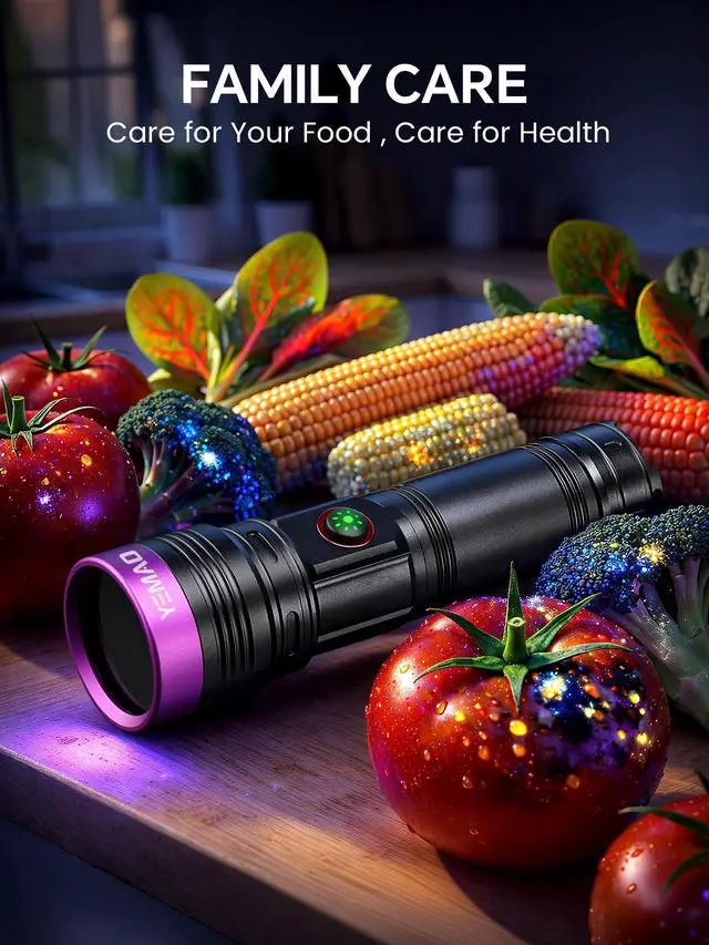 Alt view image 5 of 7 - 20W 365nm UV Flashlight Rechargeable,5000mAh Black Light Flashlight,Powerful Ultraviolet Blacklight,UV Lamp for Pet Urine Detection,Scorpion,Resin Curing,Yooperlite,Blood Tracking,Hotel hygiene,ACLeak