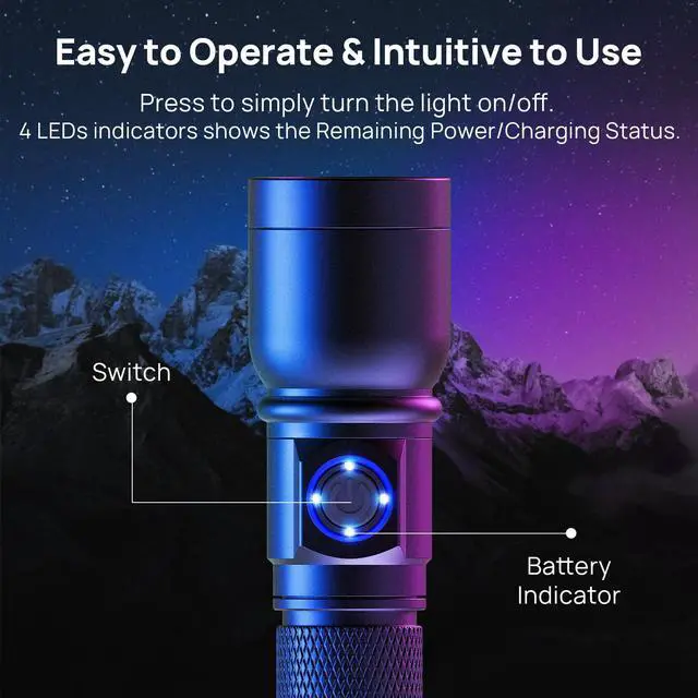 Alt view image 2 of 7 - UV Flashlight Black Light USB-C Rechargeable, 365nm LED Ultraviolet Blacklight, Portable Woods Lamp for Pet Urine Detection, Dry Stains, Bed Bug, Curing Resin and Gel Nails, Yooperlites